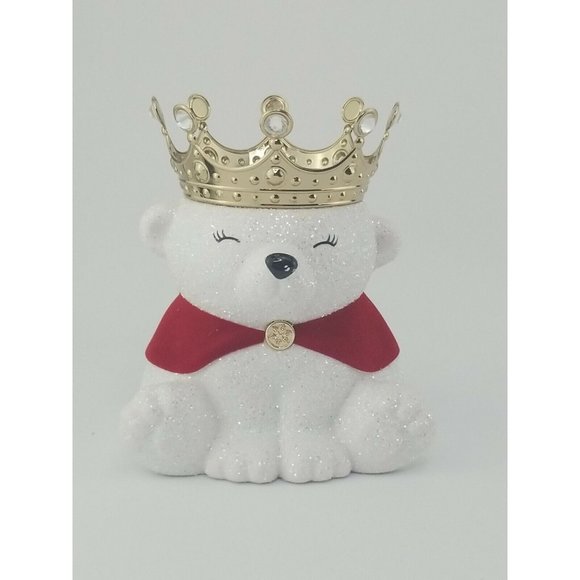 Bath & Body Works Small ROYAL BABY POLAR BEAR Single Wick Candle Holder - Picture 1 of 5